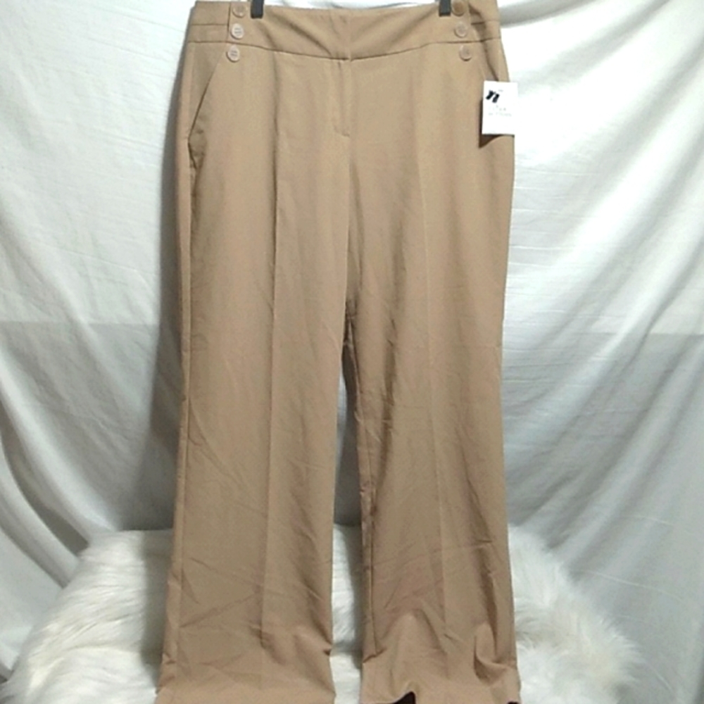 NWT Sharagano Khaki Dress/Work Pants Sz.14